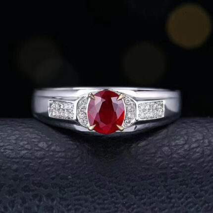 0.96CT Mozambique Ruby Diamond Ring
