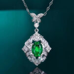 0.72CT Zambian Emerald Pendant Necklace