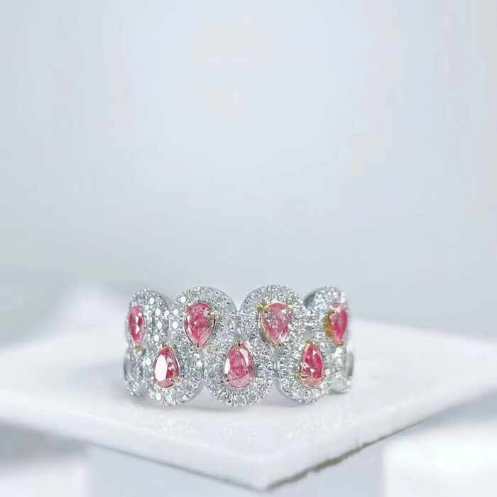 Natural Fancy Pink Diamond Engagement Ring