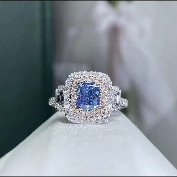 1.030CT Fancy Blue Diamond Ring