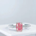 1CT Natural Fancy Pink Diamond Engagement Ring