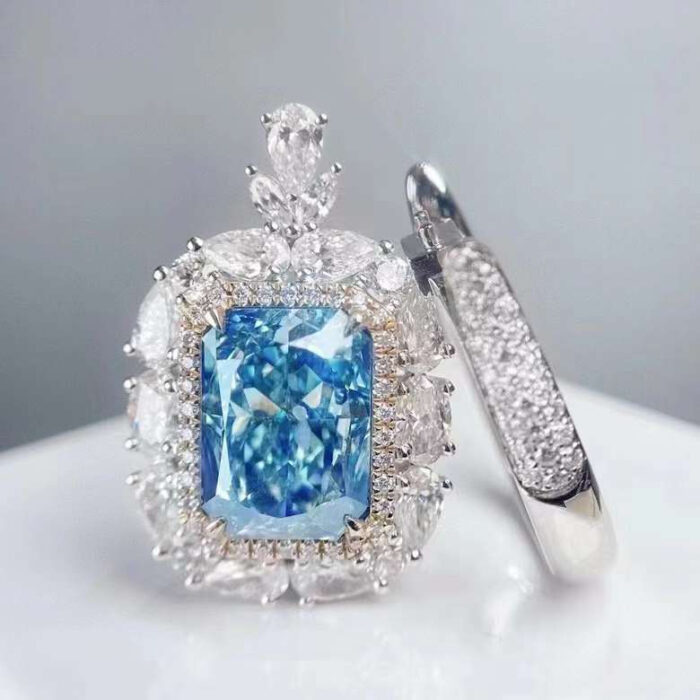 7CT VS Natural Fancy Blue Diamond Ring