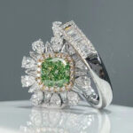1.79ct Natural Fancy Green Diamond Ring