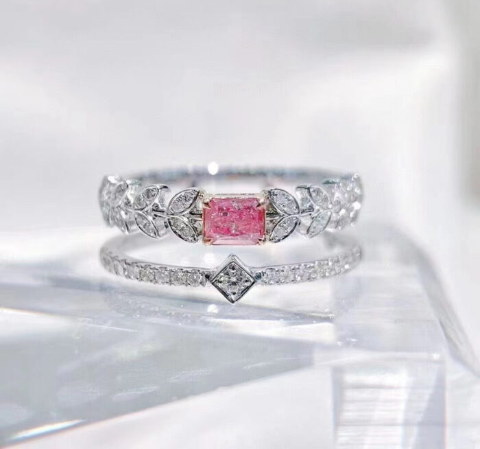 Natural Fancy Pink Diamond Ring