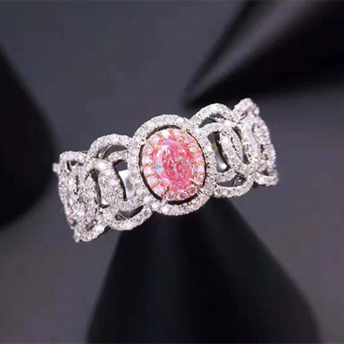 GIA Natural Fancy Pink Diamond Ring