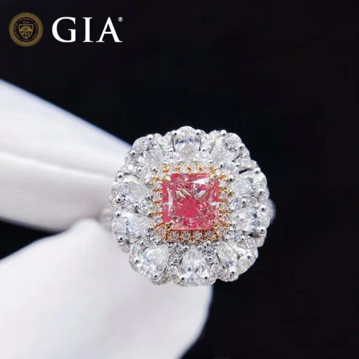 GIA VS1 1.01ct Natural Fancy Pink Diamond Ring