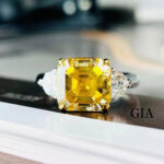 GIA 5CT Fancy Yellow Diamond Engagement Ring