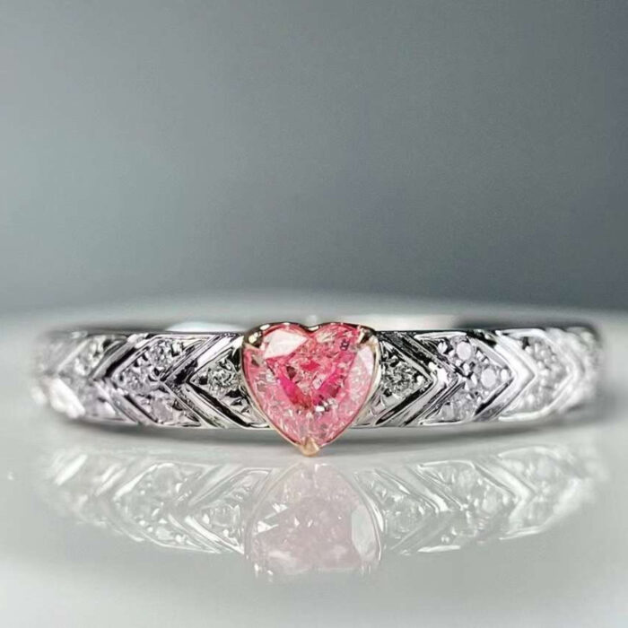 Natural Fancy Pink Diamond Ring