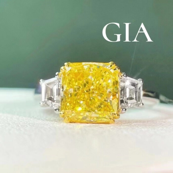 GIA 3CT Natural Fancy Yellow Diamond Ring