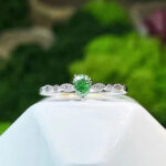 Natural Fancy Green Diamond Engagement Ring