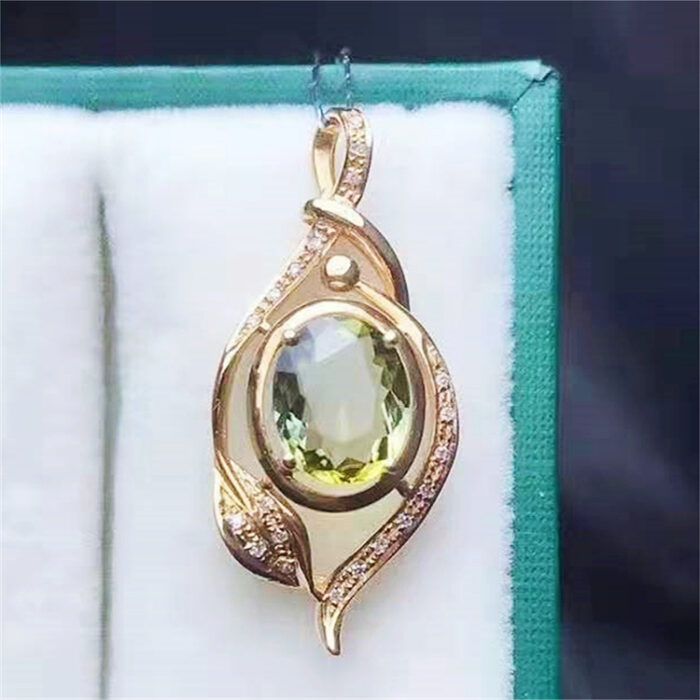 Tourmaline Diamond Pendant