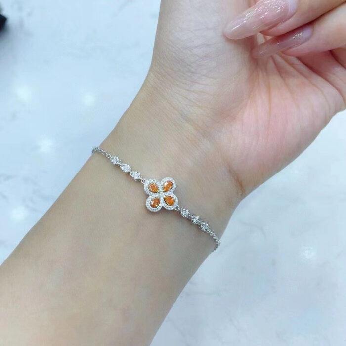 Natural Orange Diamond Bracelet