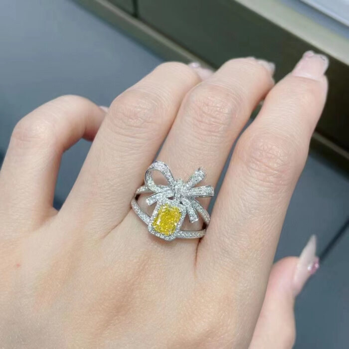 Natural Fancy Yellow Diamond Ring