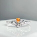 Natural Fancy Orange Diamond Engagement Ring