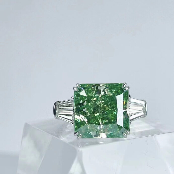 GIA 10CT Natural Fancy Green Diamond Ring