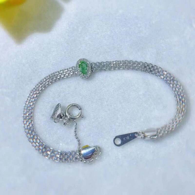 Natural Fancy Green Diamond Bracelet