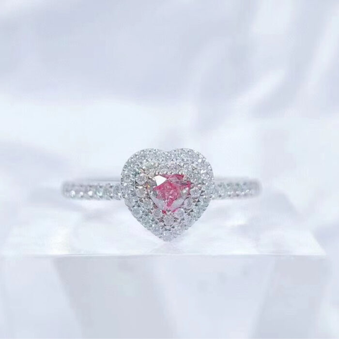 Natural Fancy Pink Diamond Ring