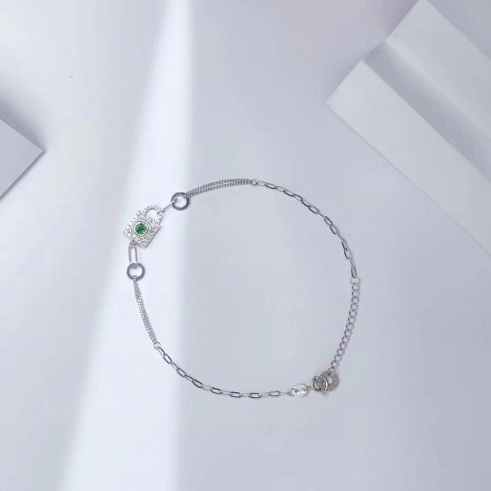 Natural Green Diamond Bracelet