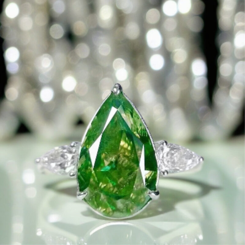 5CT VS Natural Fancy Green Diamond Ring