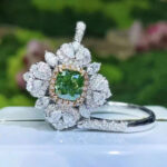 GIA Natural Fancy Green Diamond Ring
