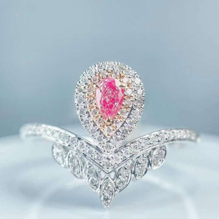 Natural Pink Diamond Ring