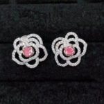 Natural Pink Diamond Earring