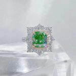 3.01CT Fancy Green Diamond Ring