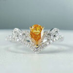 Natural Orange Diamond Ring
