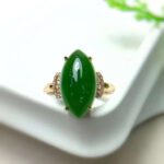 Green Jade Jadeite Diamond Ring