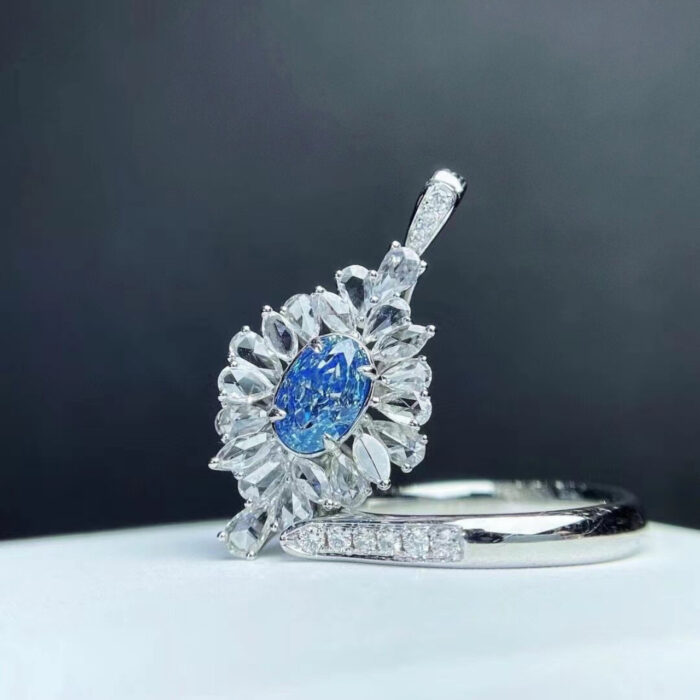 1.010CT VS Fancy Blue Diamond Ring